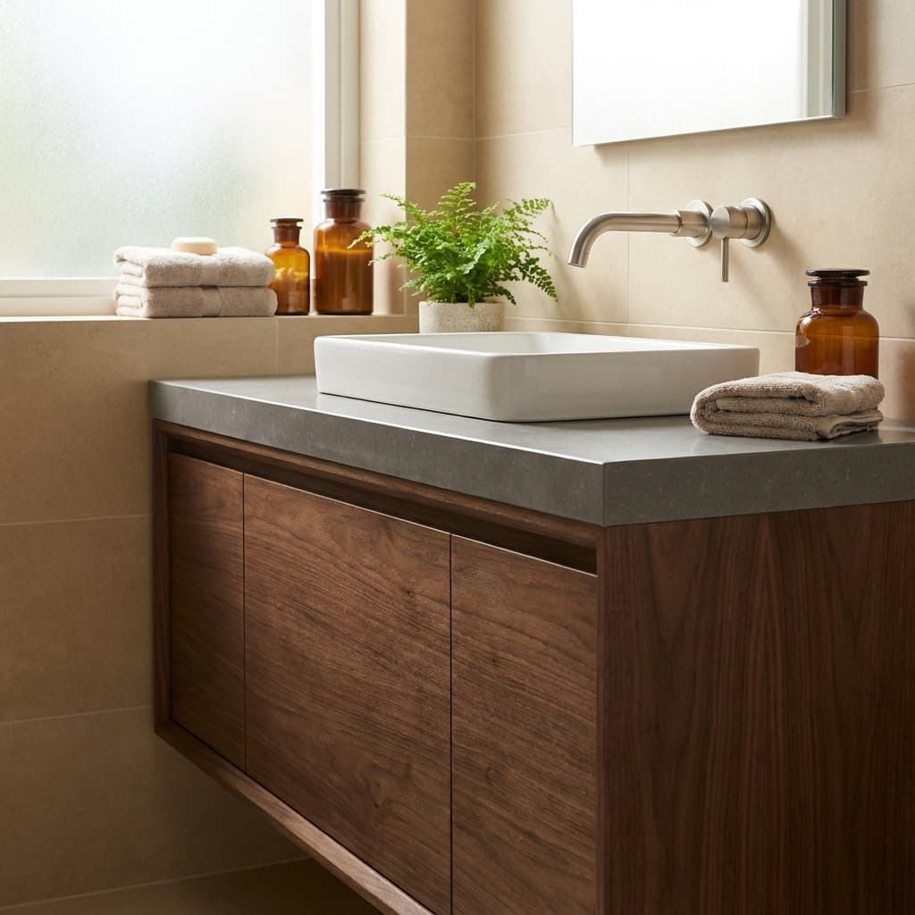 Moderner Holz-Waschtisch