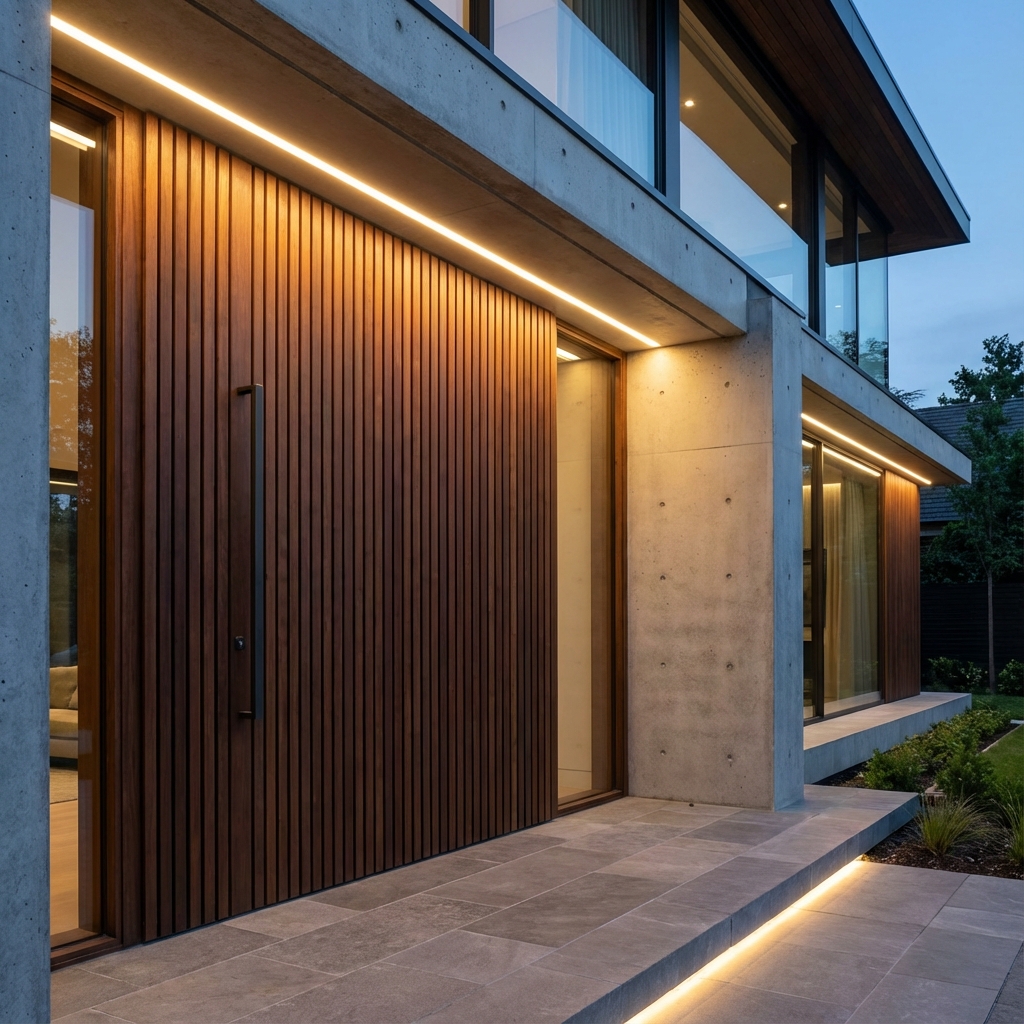 Moderne Holzeingangstür